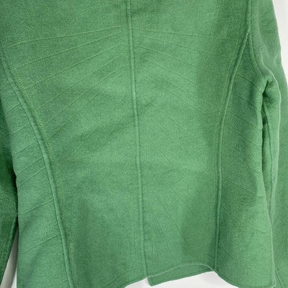 Alexander Bartlett Green Wool Open Front Blazer Sweater Medium - Picture 3 of 7